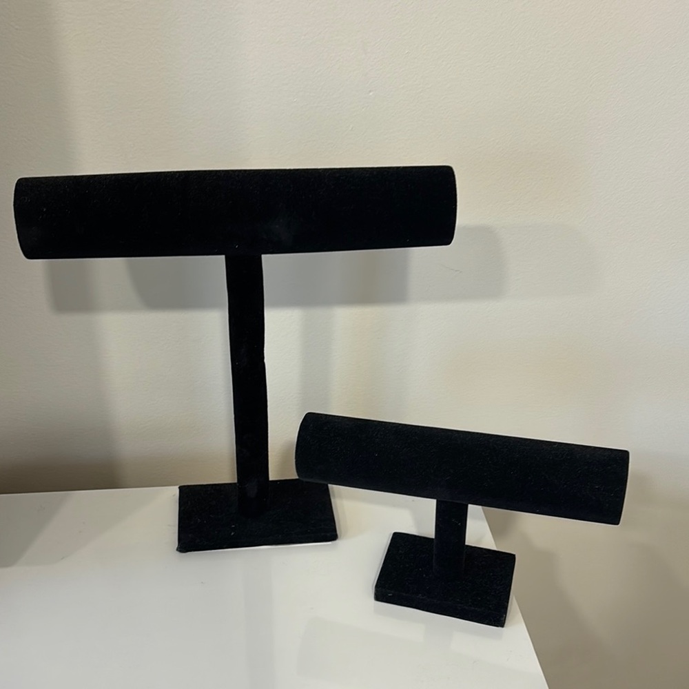 Elegant Black Jewelry Display Stands